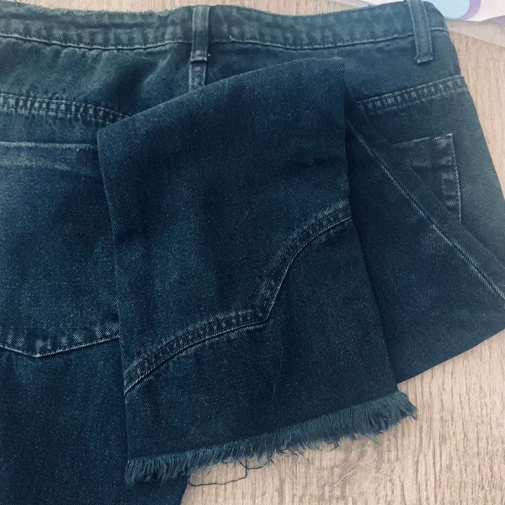 One Teaspoon Kick Flare Crop Raw Frayed Hem Black Oak - Picture 5 of 15